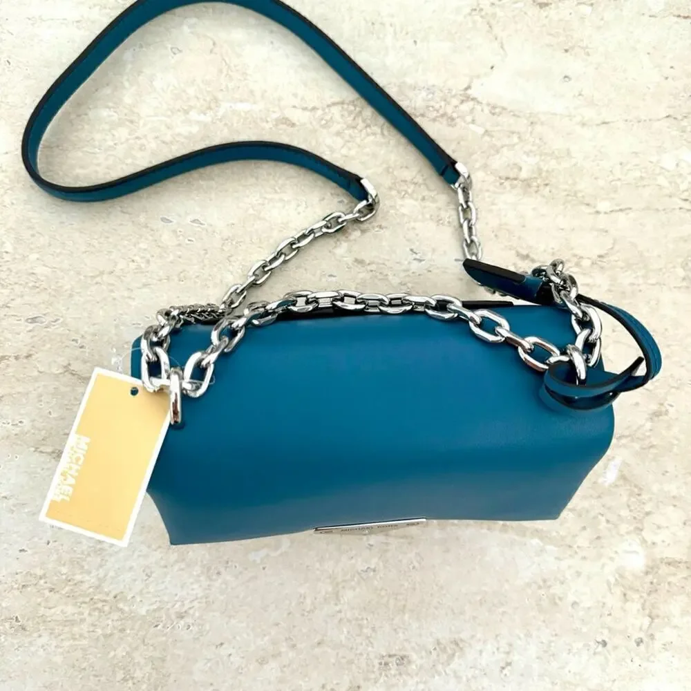 NWT! MICHAEL KORS Cece Teal Handbag, Small, MSRP.$448